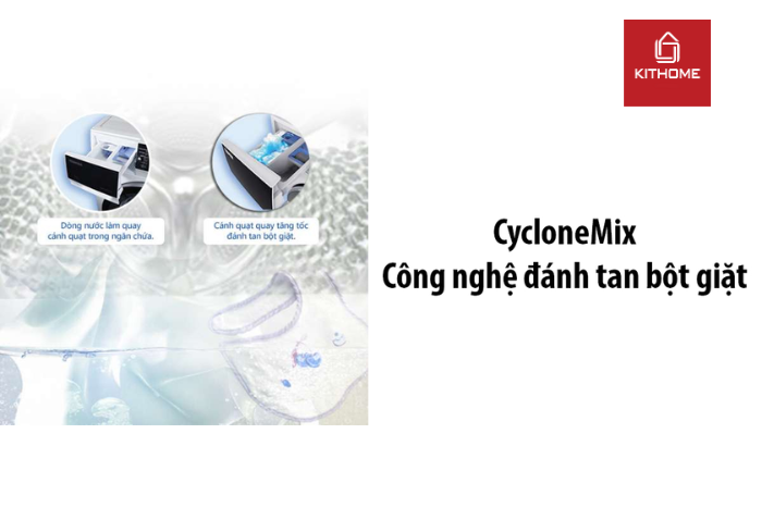 Công nghệ đánh tan bột giặt CycloneMix