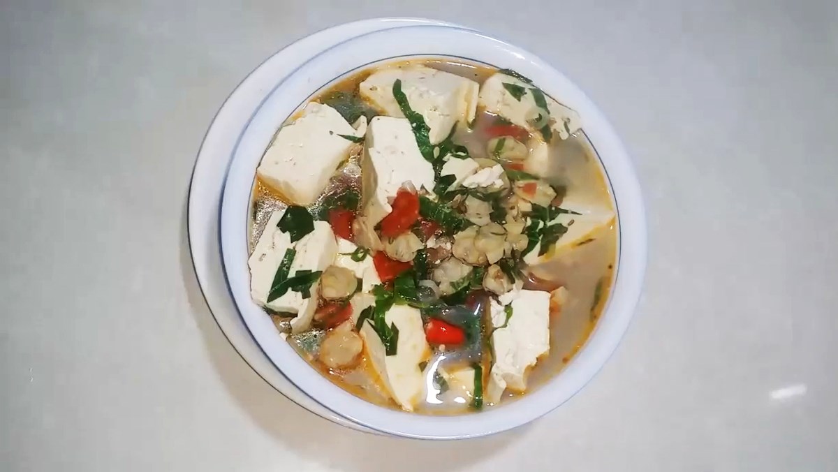 canh ngao nấu đậu phụ canh ngao nấu đậu phụ