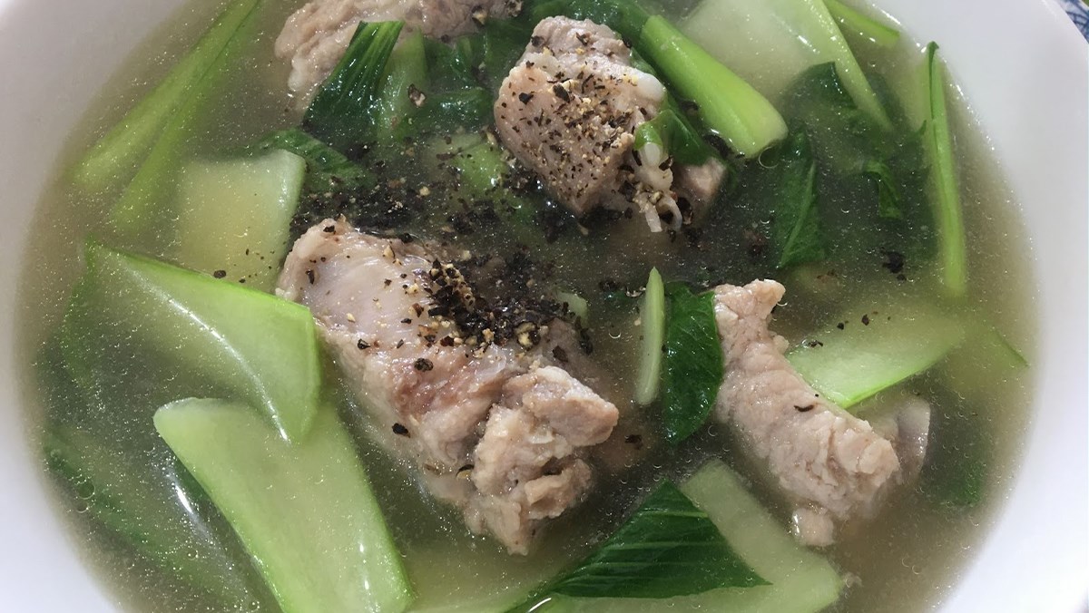 Cách nấu canh cải thìa nấu xương heo ngon ngọt thanh mát đơn giản tại nhà Canh cải thìa nấu xương heo