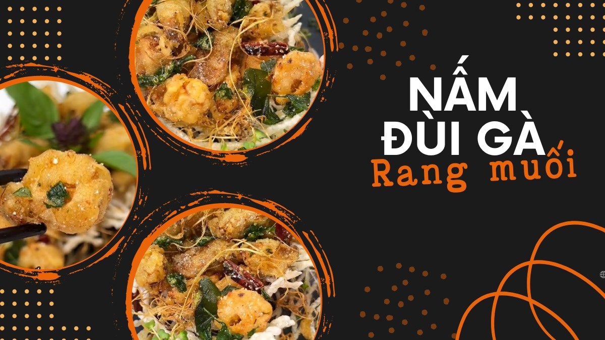 Cách làm nấm đùi gà rang muối