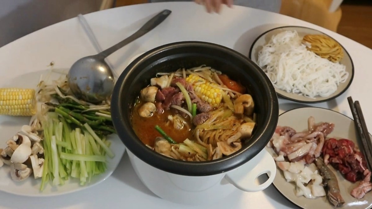 lẩu bằng nồi cơm điện