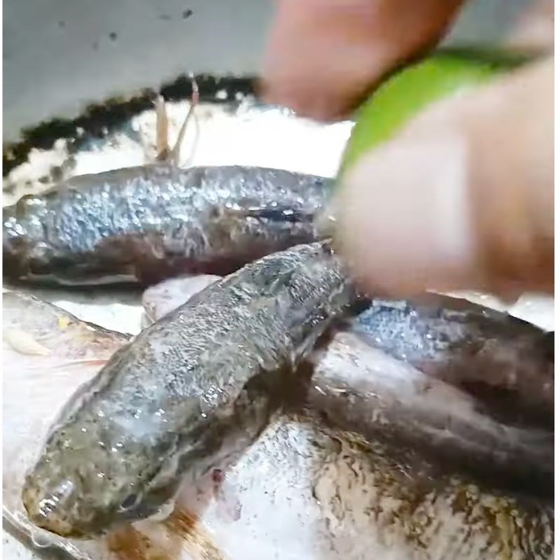 Bước 1 Sơ chế cá bống tượng Canh chua cá bống tượng