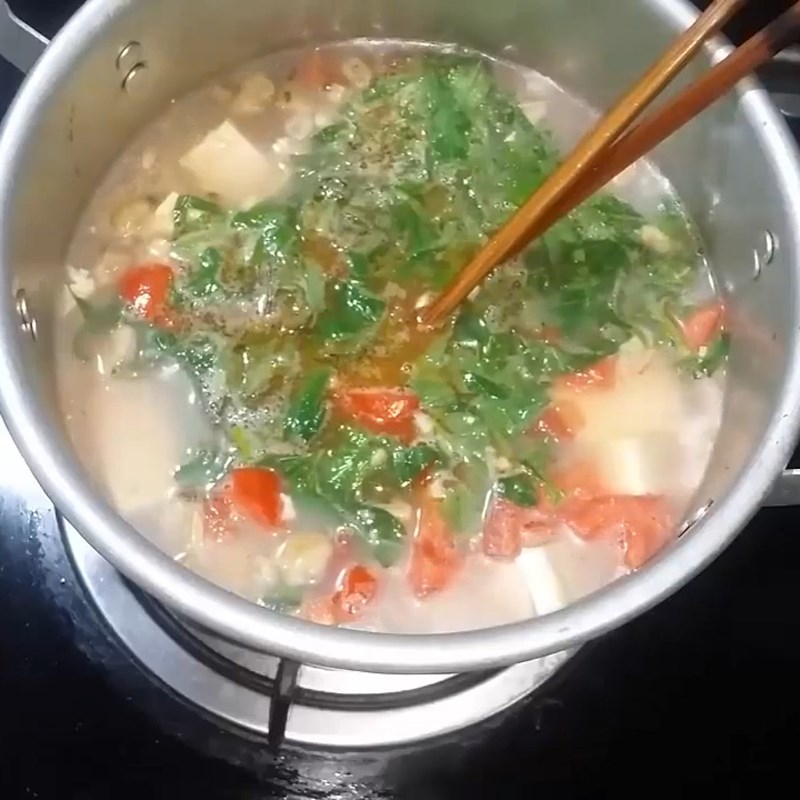 Bước 6 Nấu canh ngao với đậu phụ Canh ngao nấu đậu phụ Bước 6 Nấu canh ngao với đậu phụ Canh ngao nấu đậu phụ