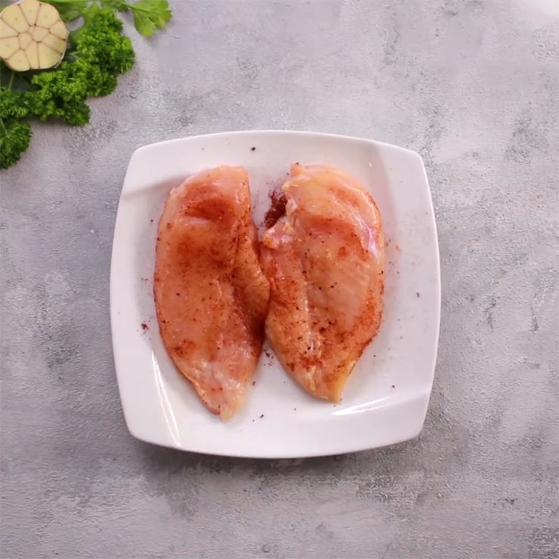 so-che-va-uop-uc-ga-1 Bước 1 Sơ chế và ướp ức gà Ức gà áp chảo sốt chimichurri