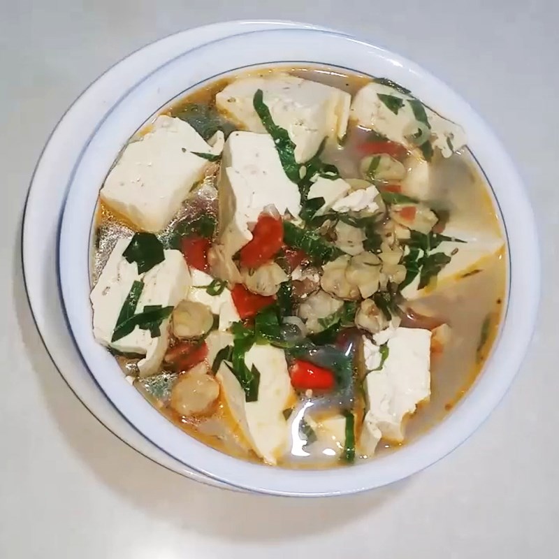 Bước 7 Thành phẩm Canh ngao nấu đậu phụ Bước 7 Thành phẩm Canh ngao nấu đậu phụ