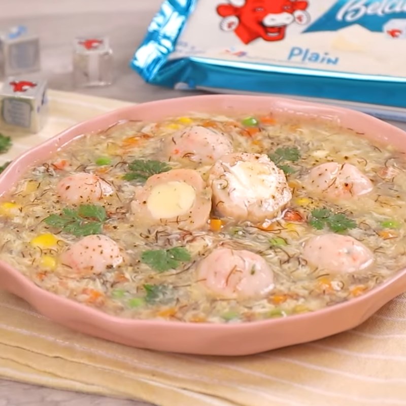 Bước 5 Thành phẩm Súp tôm viên phô mai
