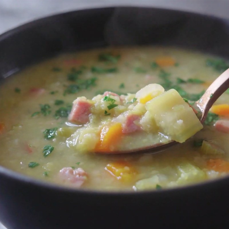 thanh-pham-500 Bước 4 Thành phẩm Súp đậu Hà Lan thịt nguội