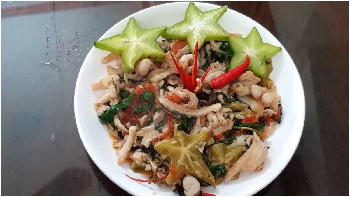 Lòng bò xào khế chua Lòng bò xào khế chua