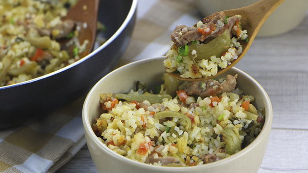 Cơm rang dưa bò và kim chi thịt bò