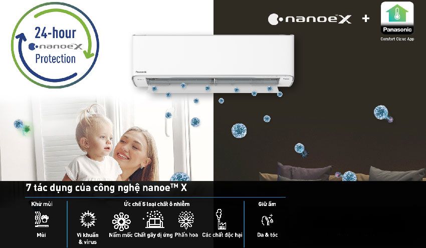 Điều Hòa Panasonic Inverter 9000Btu CU/CS-XU9ZKH-8