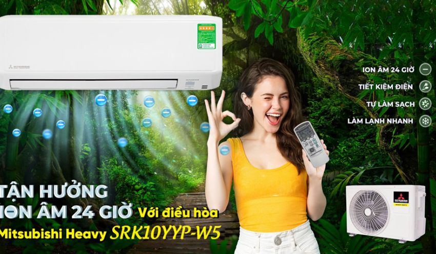 Điều Hòa Mitsubishi 10000Btu Inverter SRK10YYP-W5