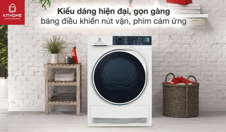 Máy sấy bơm nhiệt Electrolux 8kg EDH804H5WB