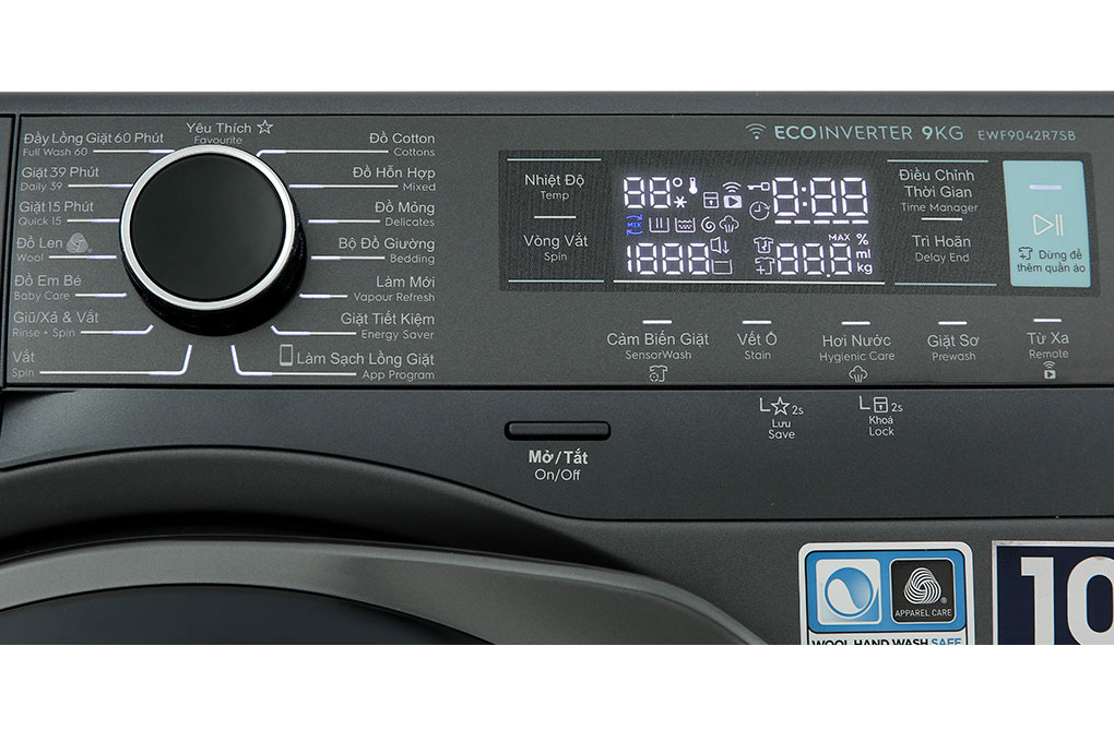 Máy Giặt Electrolux Inverter 9Kg EWF9042R7SB - Ảnh 11