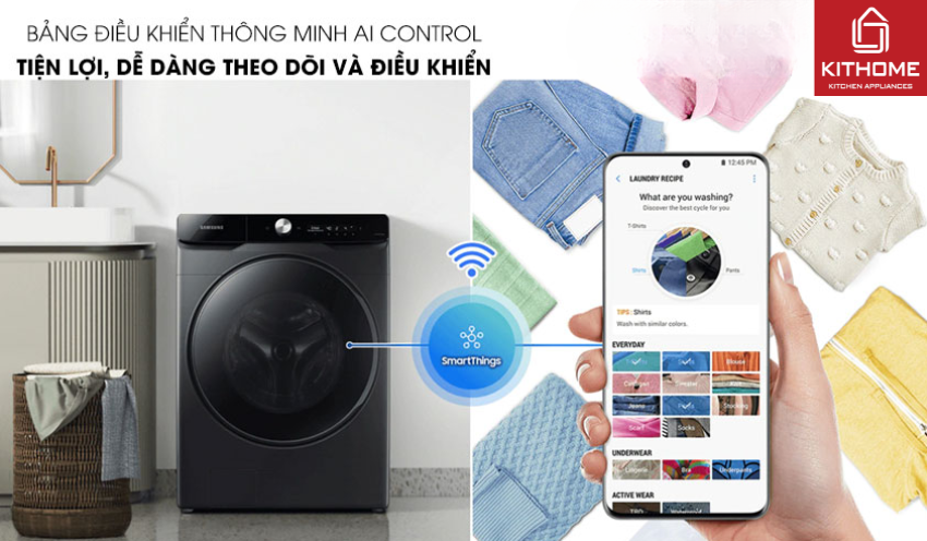 Máy giặt samsung 9kg WW90TP44DSB/SV