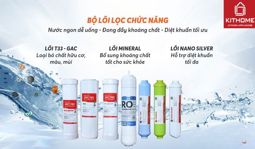 Máy Lọc Nước Karofi Livotec 600 Lạnh Nguội 8 Lõi