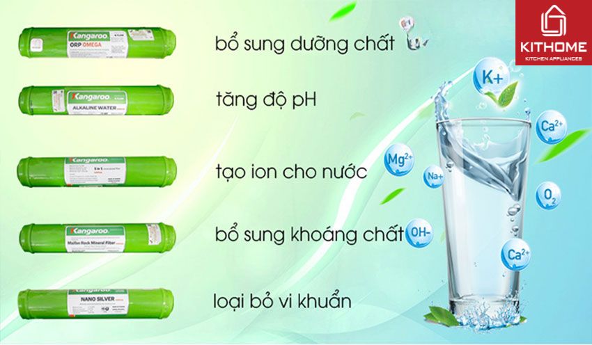Máy Lọc Nước Nóng Lạnh Kangaroo KG10A3VTU 10 Lõi