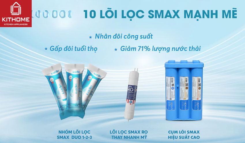 Máy Lọc Nước Nóng Lạnh Karofi KAD-R38 10 Lõi