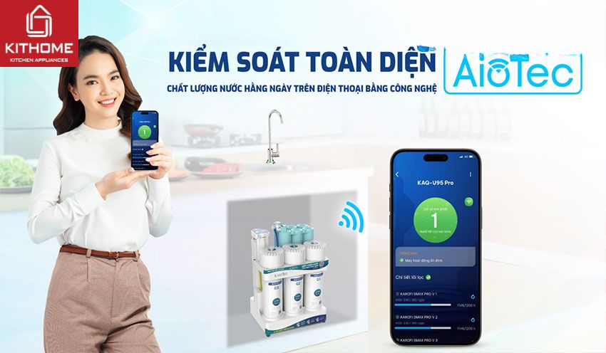 Máy Lọc Nước Karofi KAQ-U95 Pro 10 Lõi
