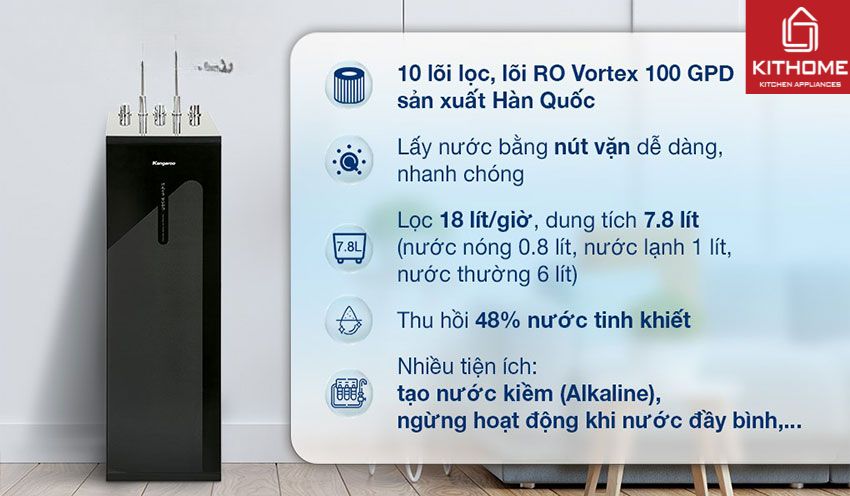 Máy Lọc Nước Kangaroo Nóng Lạnh KG10A18 10 Lõi
