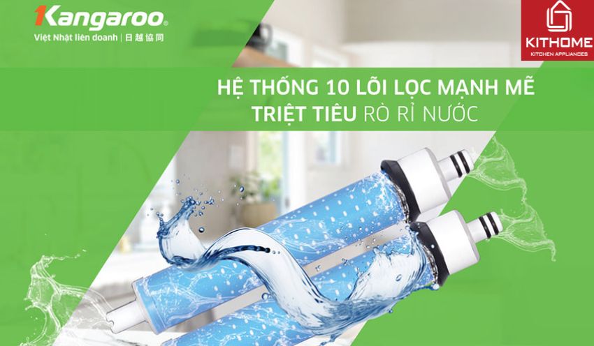 Máy Lọc Nước Kangaroo Nóng Lạnh KG10A18 10 Lõi