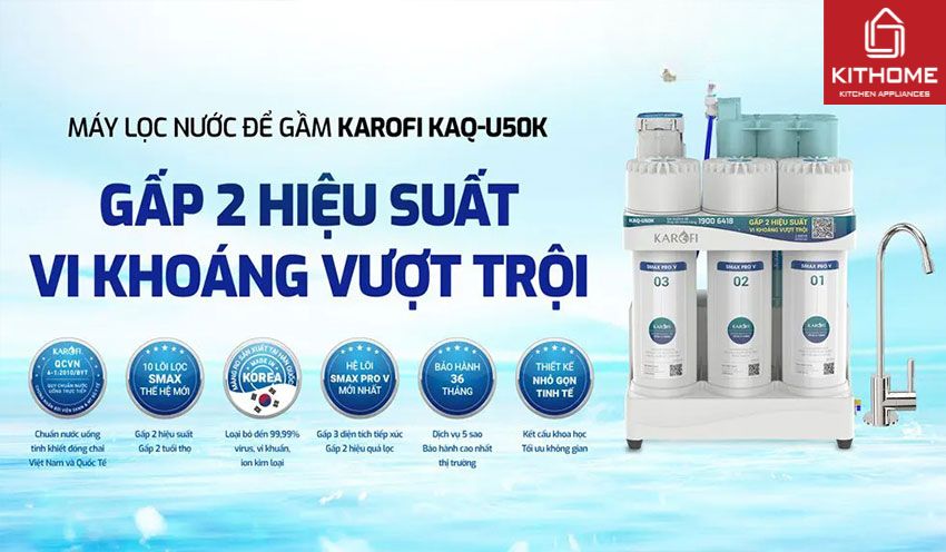 Máy Lọc Nước Karofi KAQ-U50K 10 Lõi