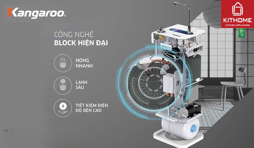 Máy Lọc Nước Nóng Lạnh Kangaroo KG10A8ES 7 Lõi