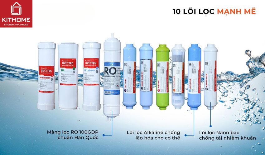 Máy Lọc Nước Karofi Livotec 512 10 Lõi