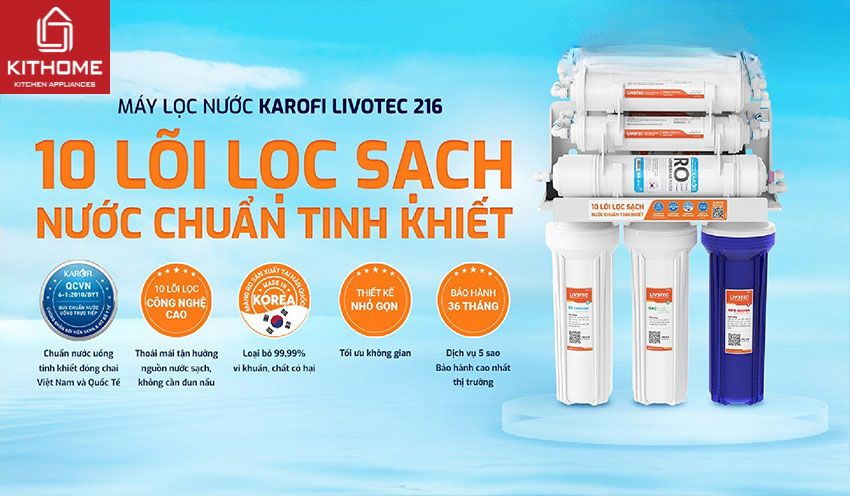 Máy Lọc Nước RO Karofi Livotec 216 10 lõi