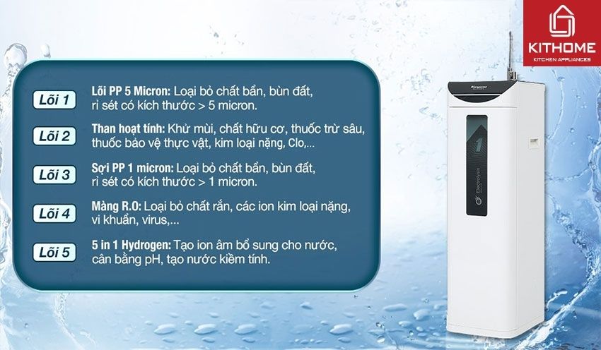 Máy Lọc Nước Kangaroo Nóng Lạnh KG10A7ES 5 Lõi