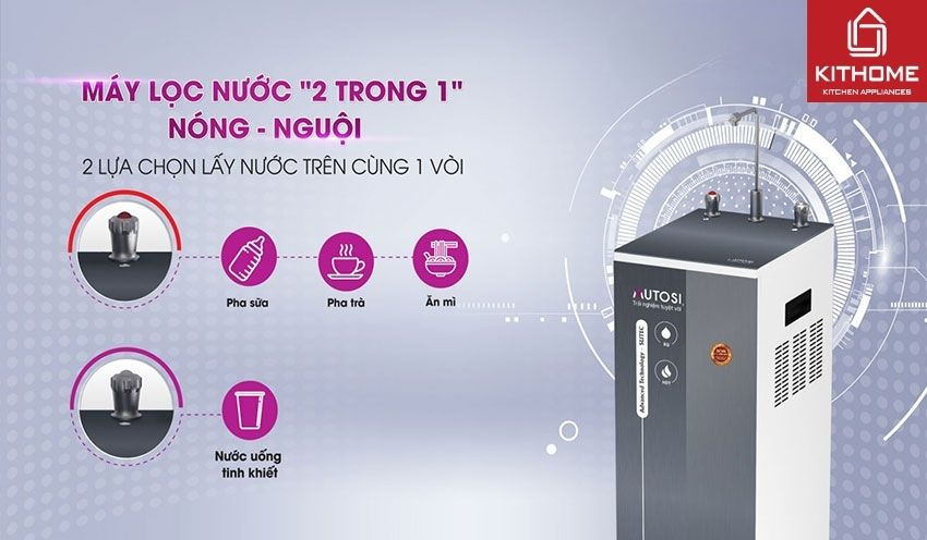Máy Lọc Nước Mutosi Nóng Nguội 9 Lõi MP-592H-GR