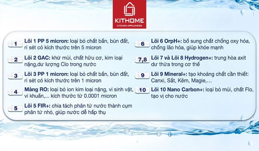 Máy Lọc Nước Kangaroo Nóng Lạnh KG10AP2-10 Lõi