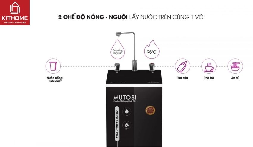 Máy Lọc Nước Mutosi Nóng Nguội 9 Lõi MP-592H-BK