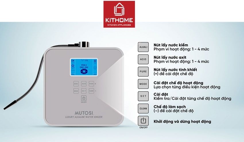 Máy Lọc Nước Mutosi Điện Giải ION Kiềm MP-678HE