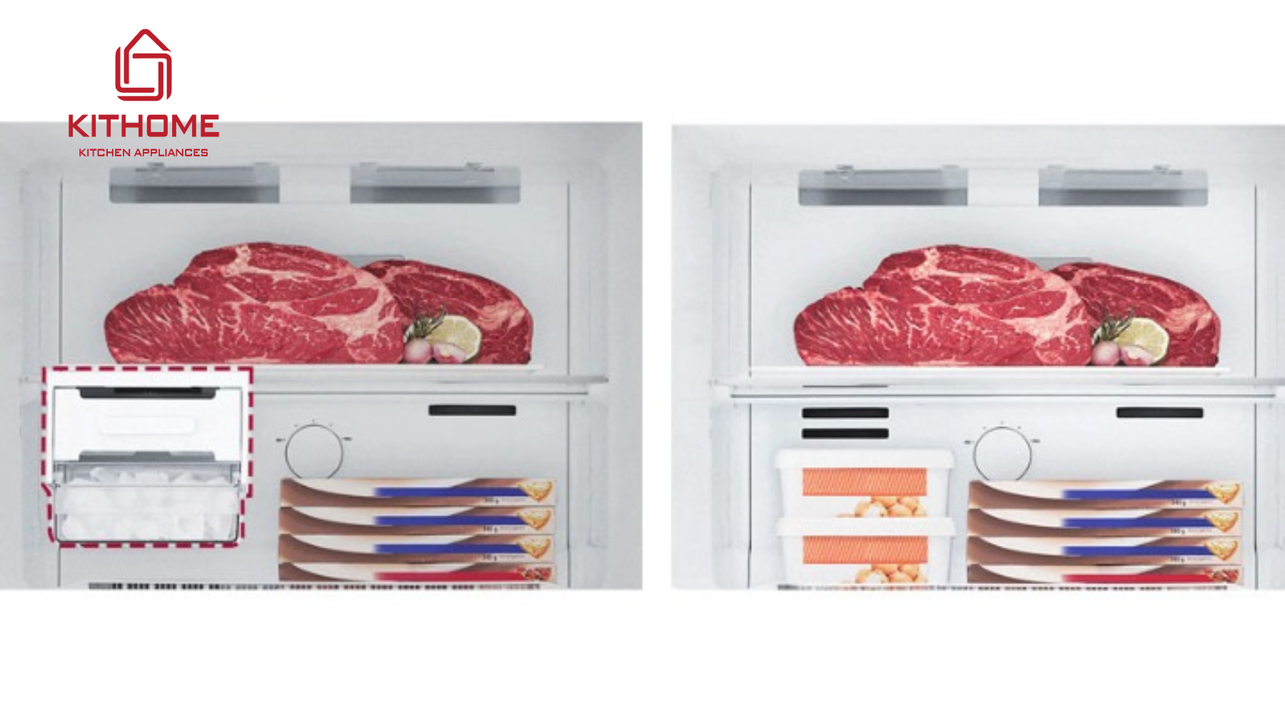 Khay làm đá xoay di chuyển linh hoạt