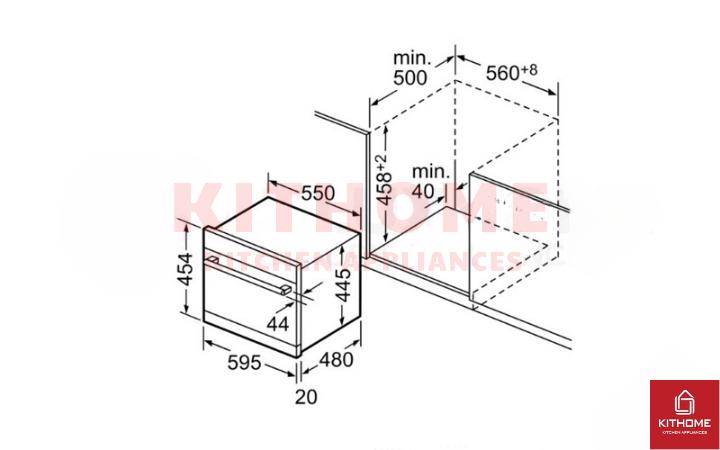 Kích thước máy rửa bát để bàn 