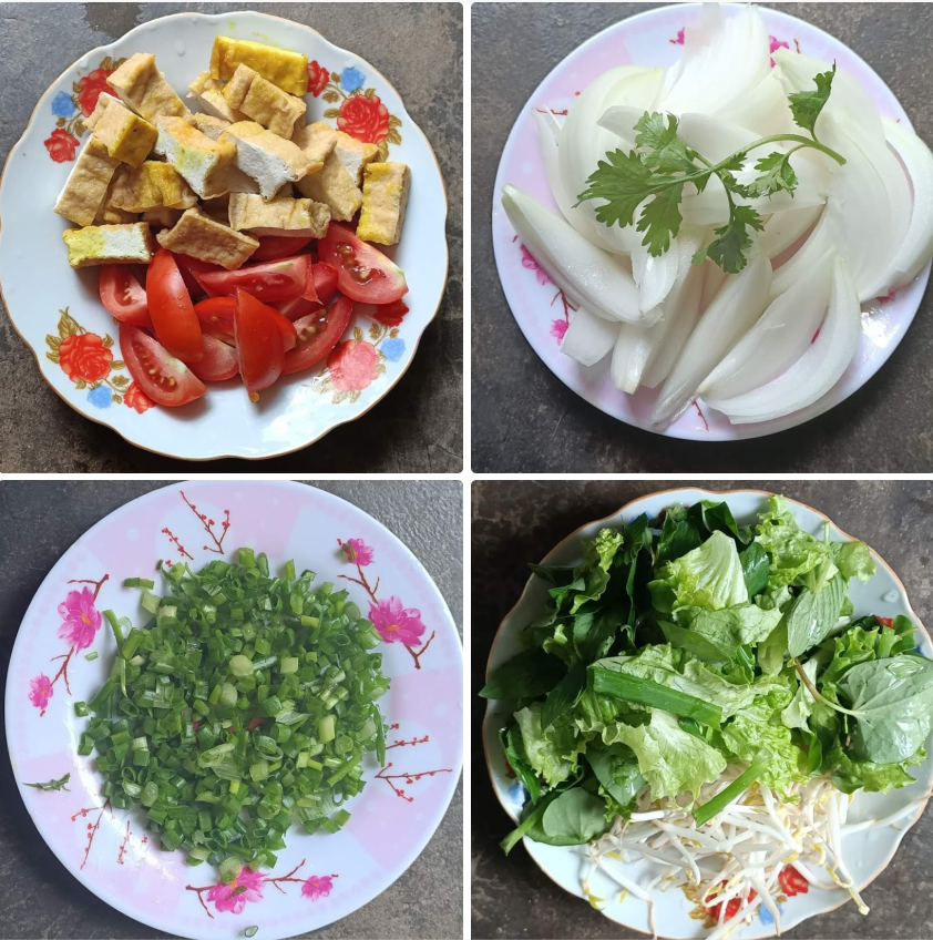 Sơ chế các nguyên liệu khác