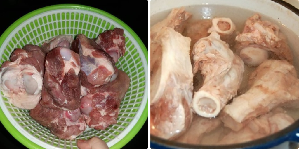 Sơ chế xương ống heo Sơ chế xương ống heo