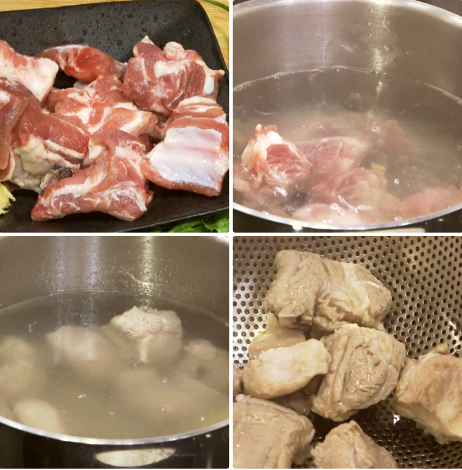 Sơ chế sườn heo