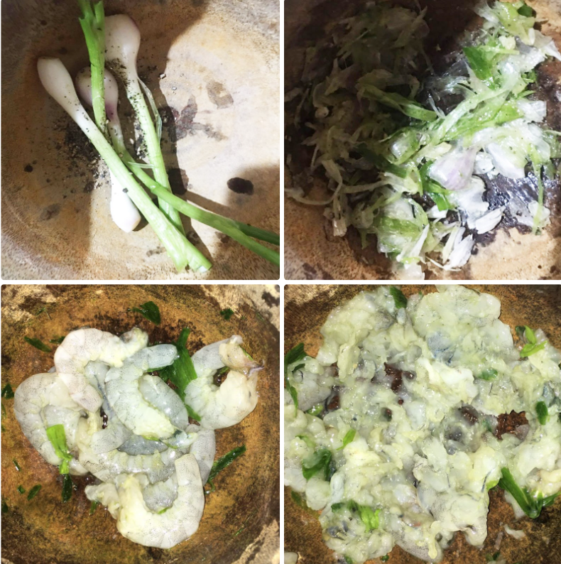 Giã các nguyên liệu