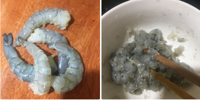 Sơ chế và ướp tôm