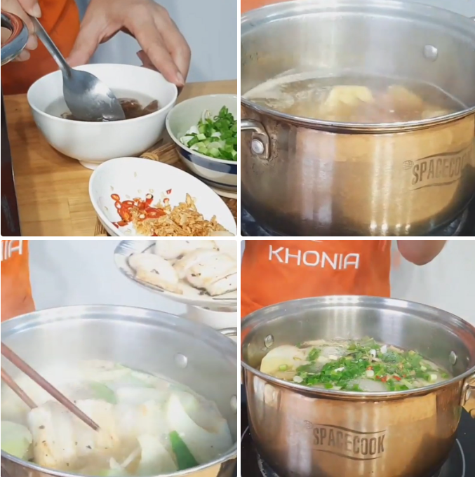 Nấu canh chua khô cá dứa