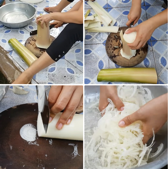 Sơ chế chuối cây