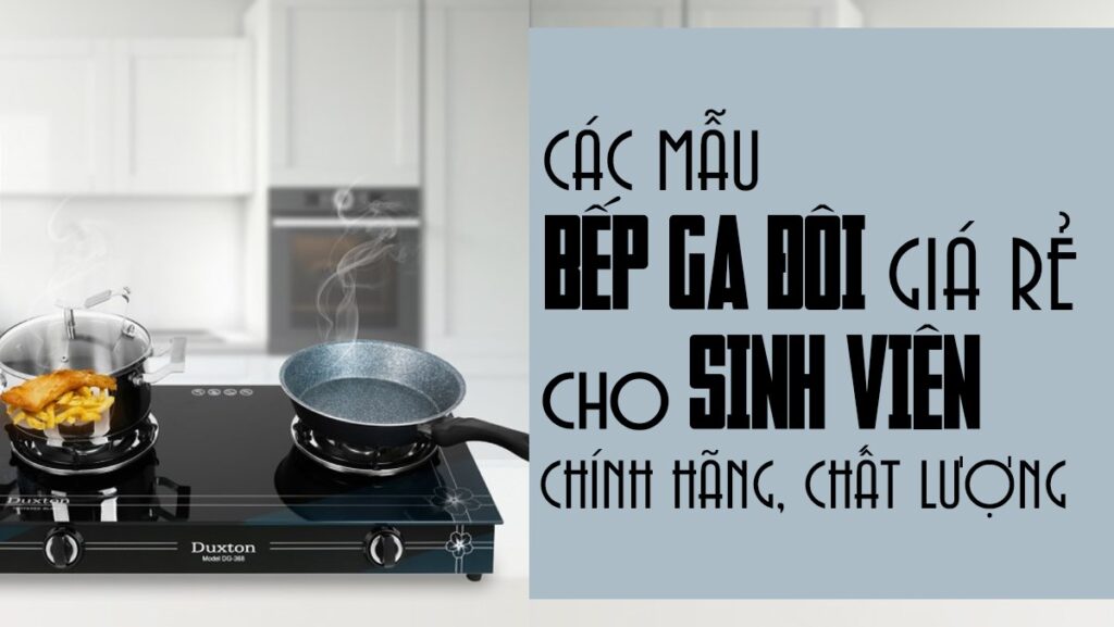 9 mẫu bếp ga đôi giá rẻ bền đẹp, an toàn chính hãng cho sinh viên ở trọ