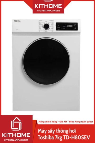 Máy sấy thông hơi Toshiba 7kg TD-H80SEV