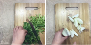 Sơ chế các nguyên liệu còn lại