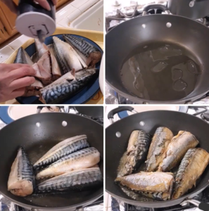 Chiên cá nục Cá nục kho nước dừa