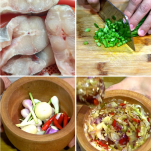 Sơ chế nguyên liệu làm cá dứa kho tộ