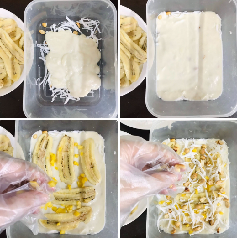 Làm kem chuối sữa chua