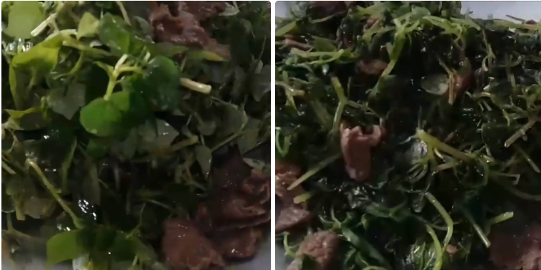 Xào thịt bò với rau càng cua Xào thịt bò với rau càng cua