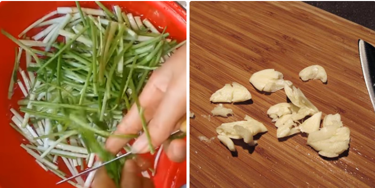 Sơ chế rau cần nước Sơ chế rau cần nước